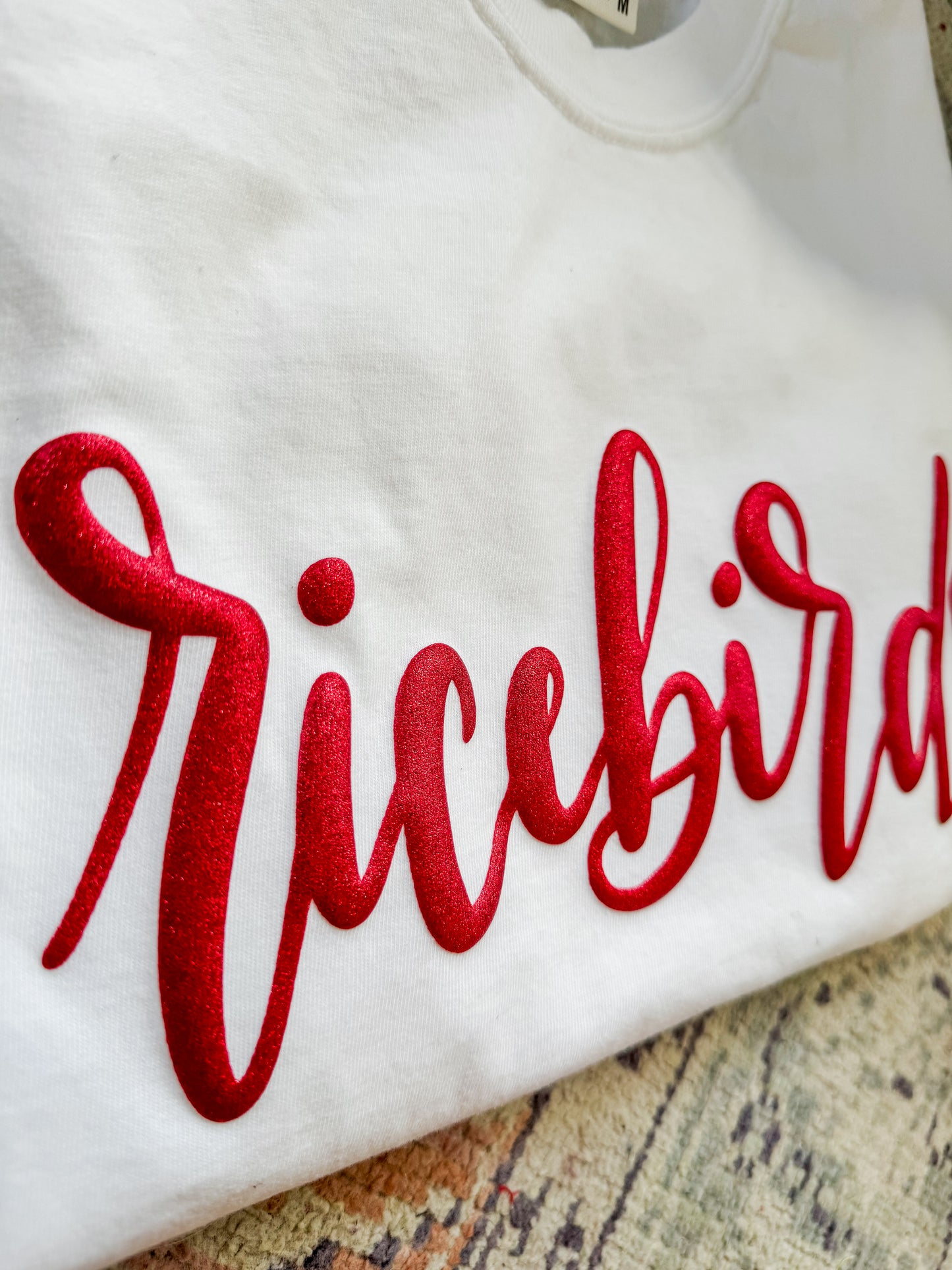 Custom Puff Glitter - Hand Lettered Team Spirit Tee