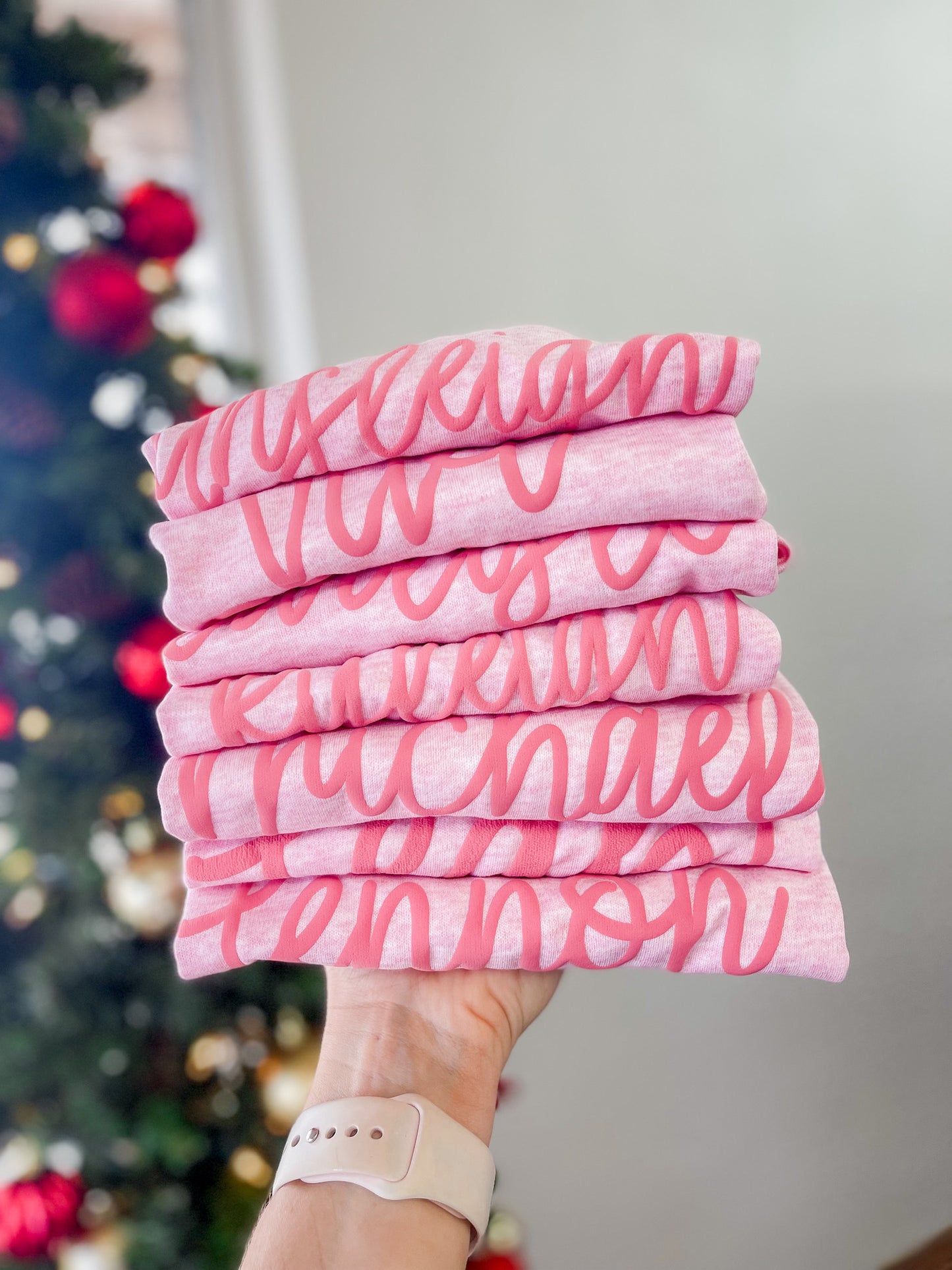 Heather Pink Puff Pullover