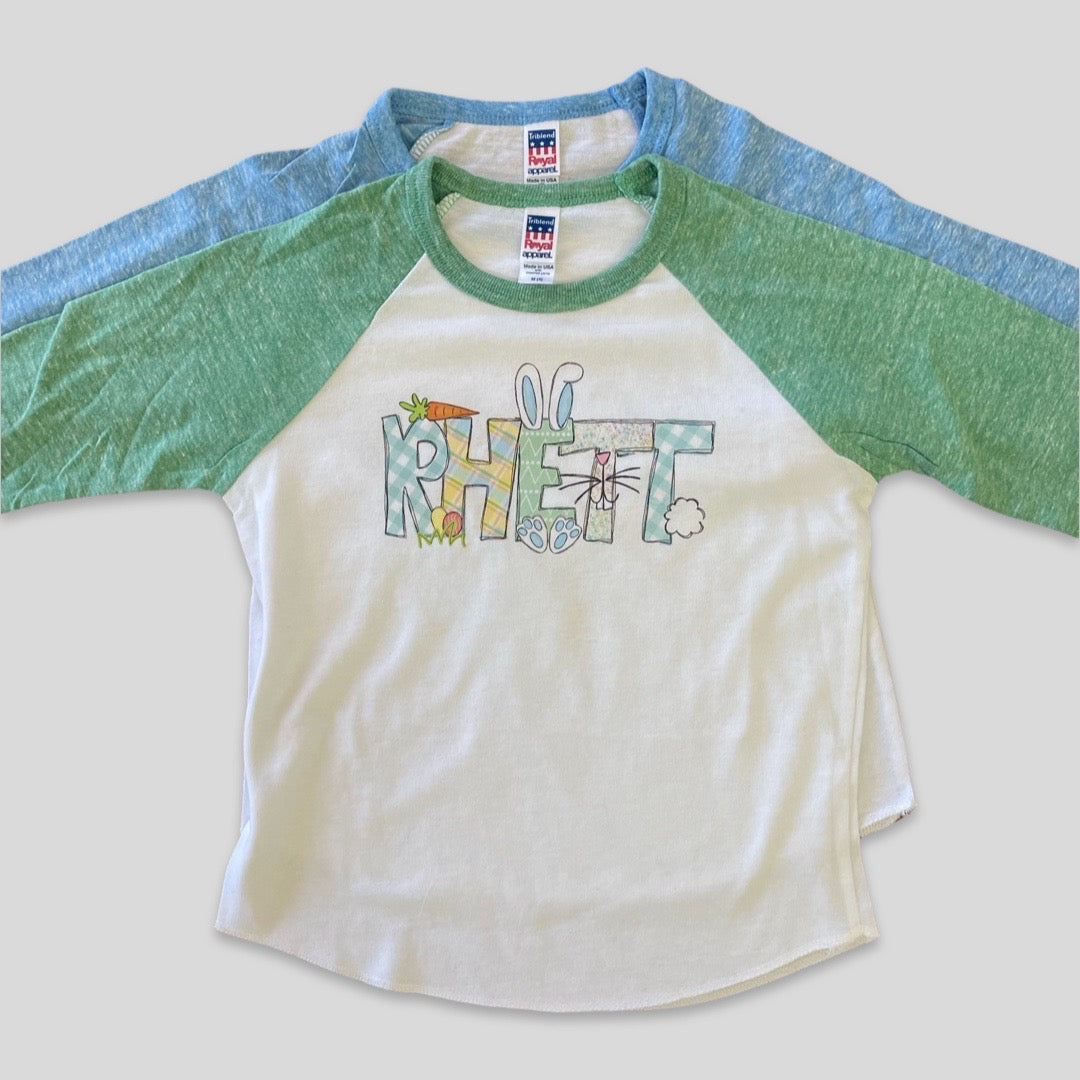 Boys Easter Alpha Name Tee