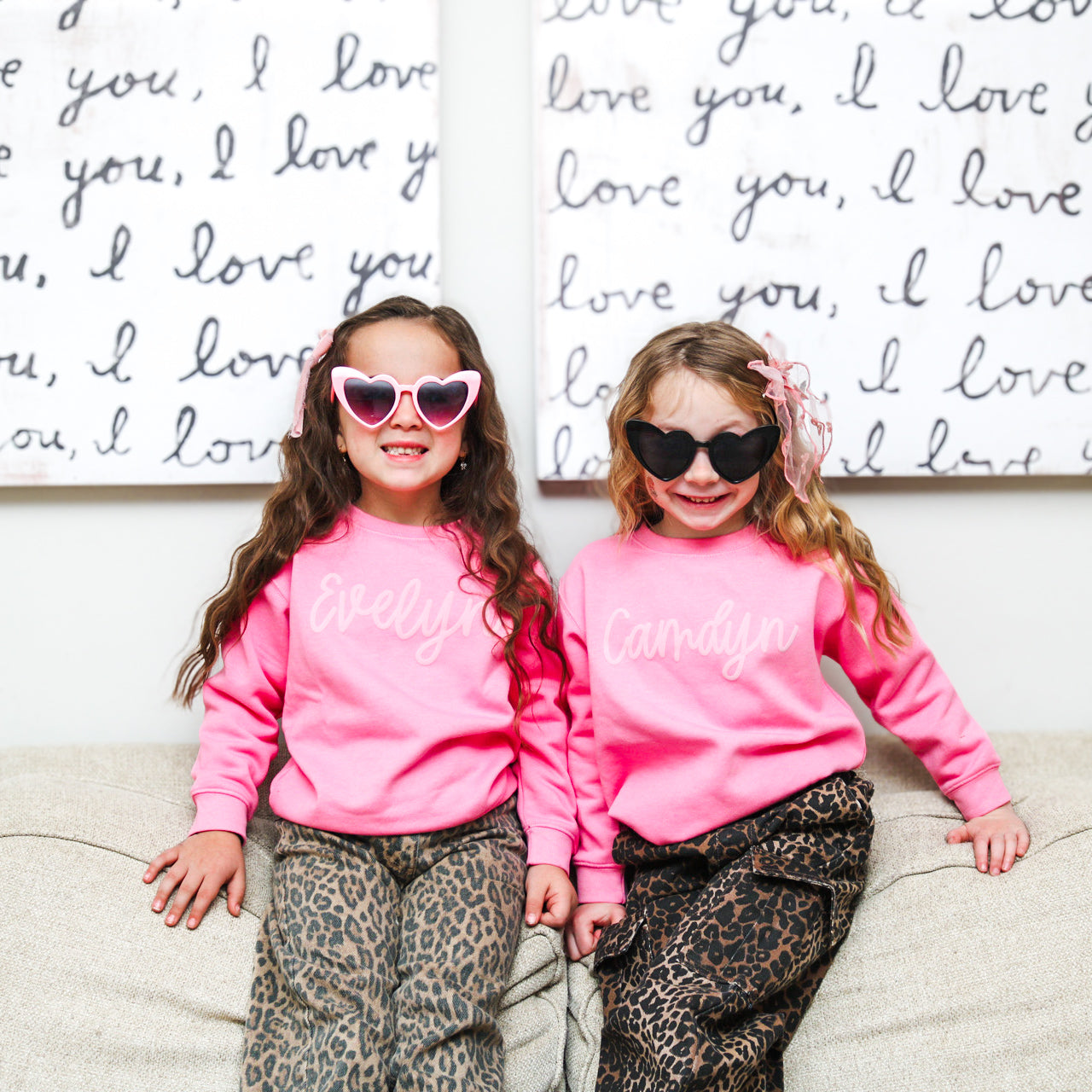 Girls Bubble Gum Pink Puff Fleece Sweatshirt