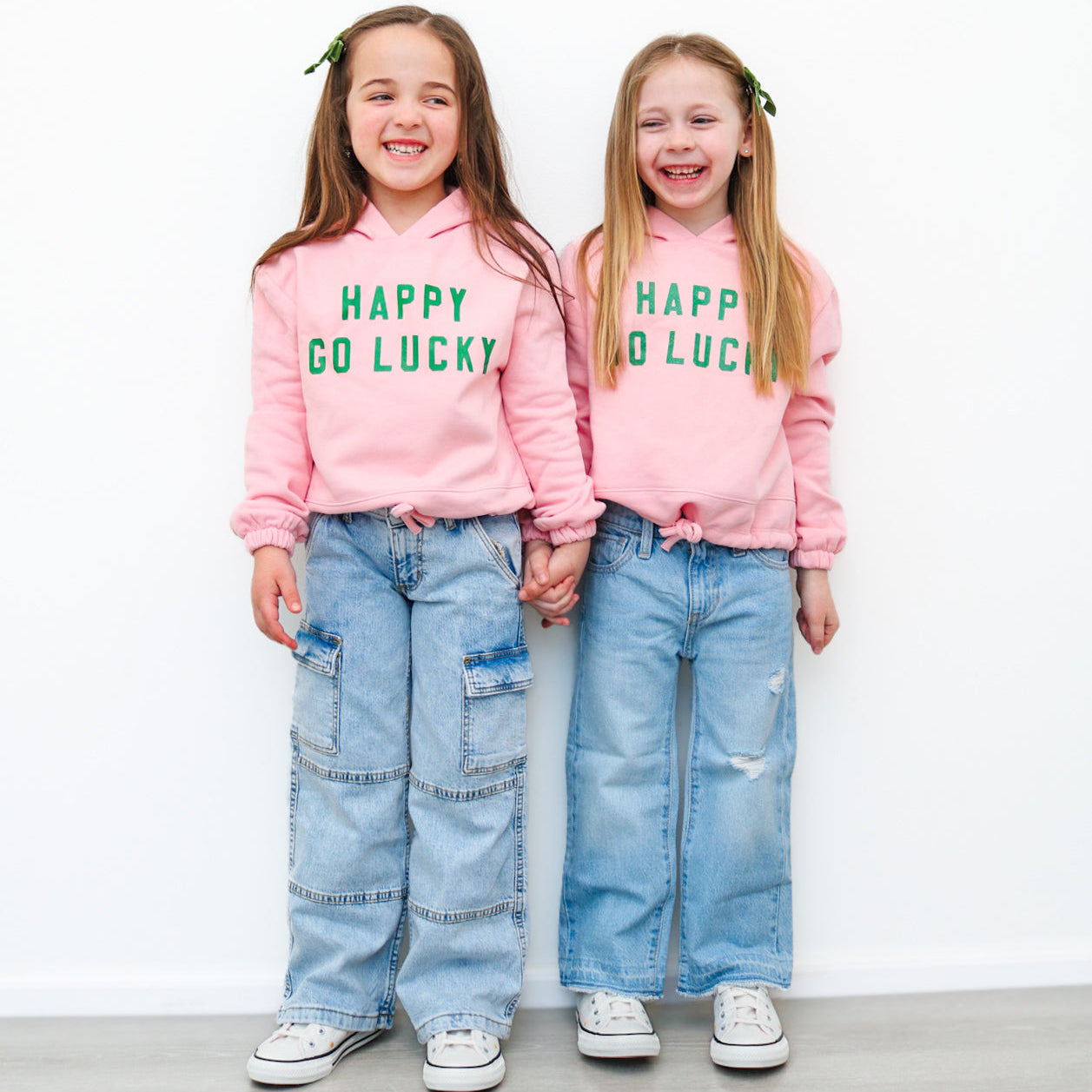 Happy Go Lucky Fleece Crewneck Sweatshirt