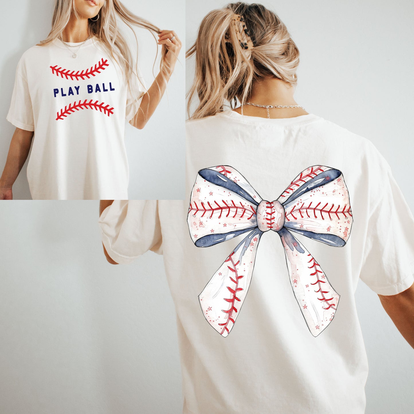 Baseball Bow Graphic Tee