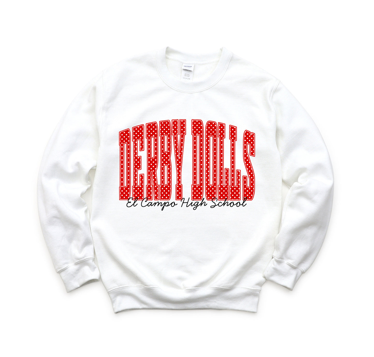 Derby Dolls Polka Dot Mock Neck, Sweatshirt or Tshirt
