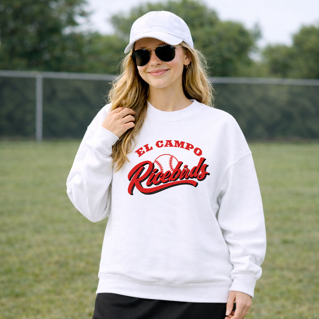 El Campo Ricebirds Script Baseball Sweatshirt or T-shirt