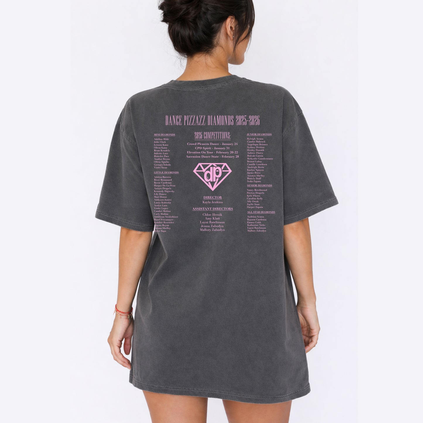 Shine Bright -Dance Pizzazz Competition Roster Adult Tshirt