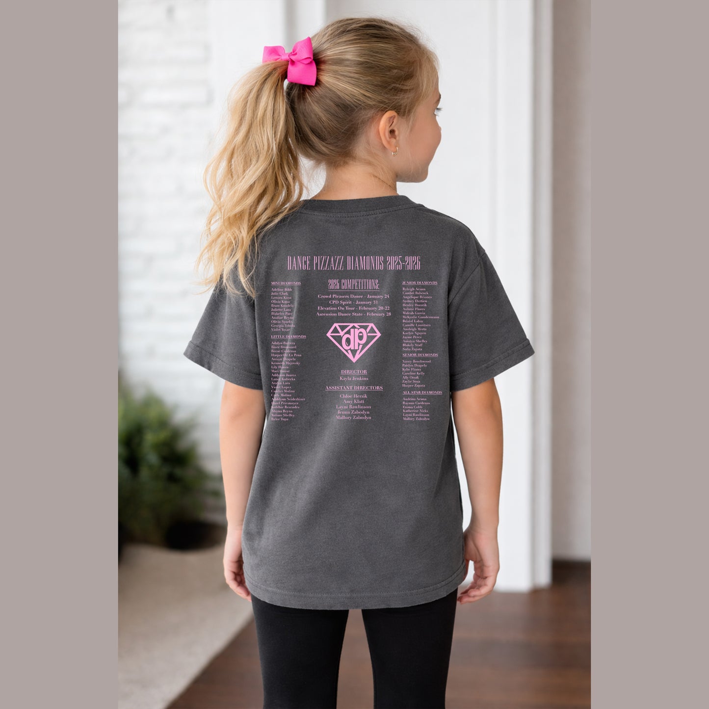 Shine Bright - Dance Pizzazz Competition Roster Youth Tshirt