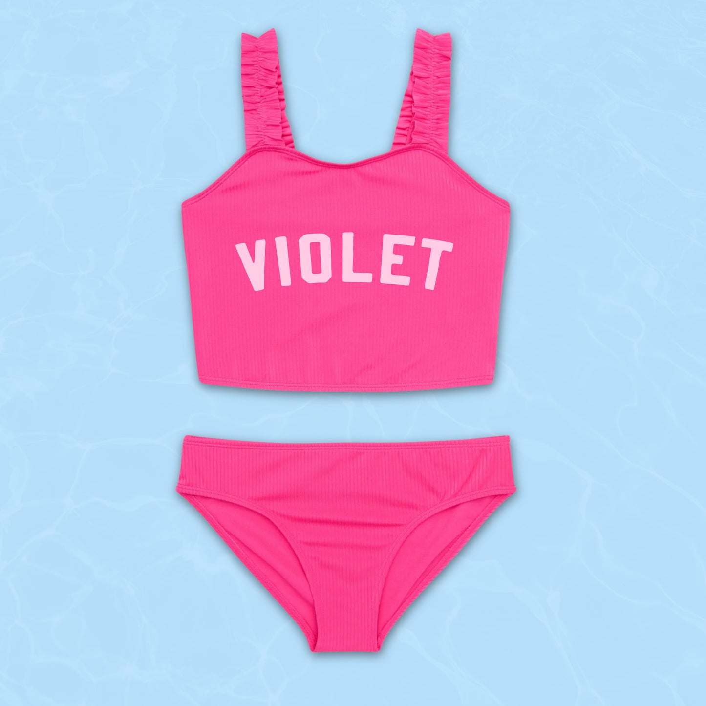 Personalized Girl's Pink Barbie Inspired Tankini Set