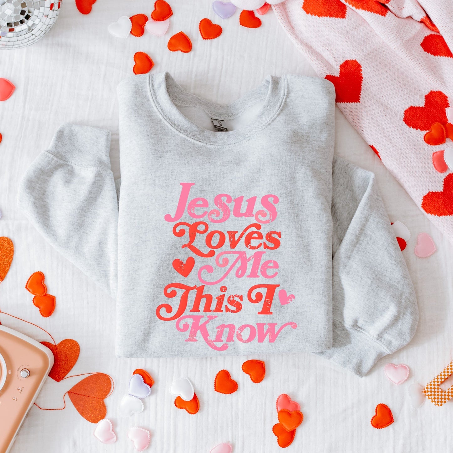 Jesus Loves Me This I Know Women's Graphic Tshirt or Sweater