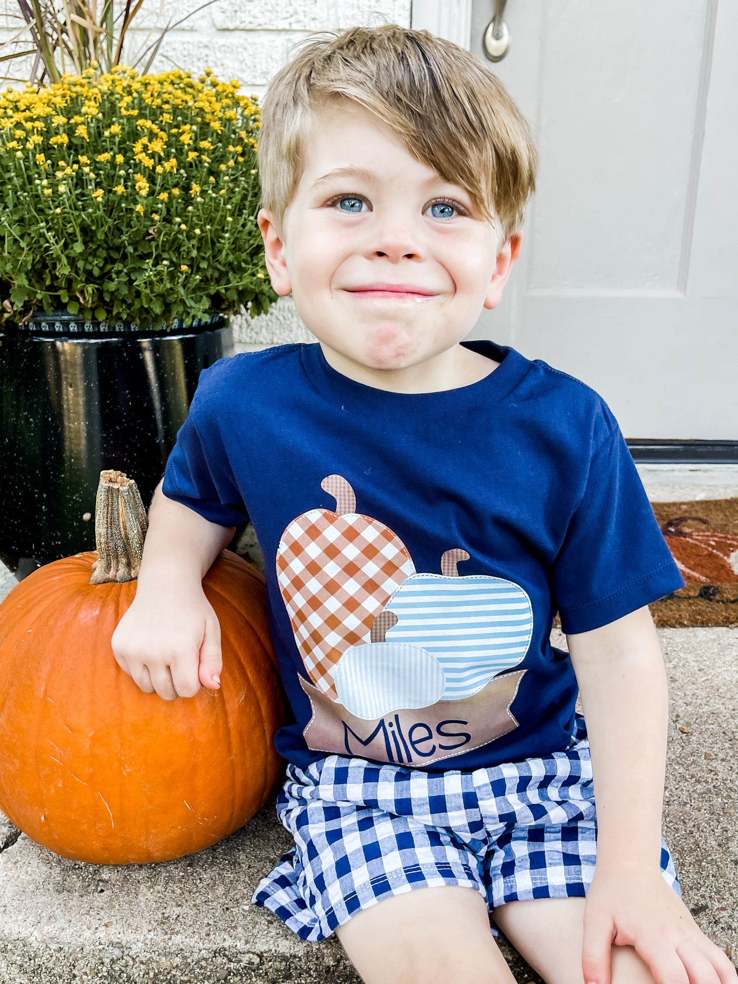 Boys Pumpkin Trio Personalized Tshirt