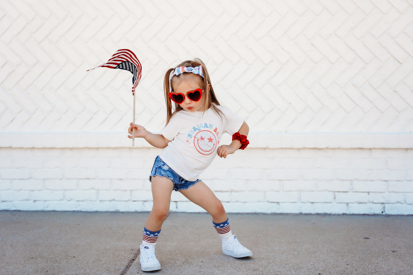 American Babe Smile Face Tee