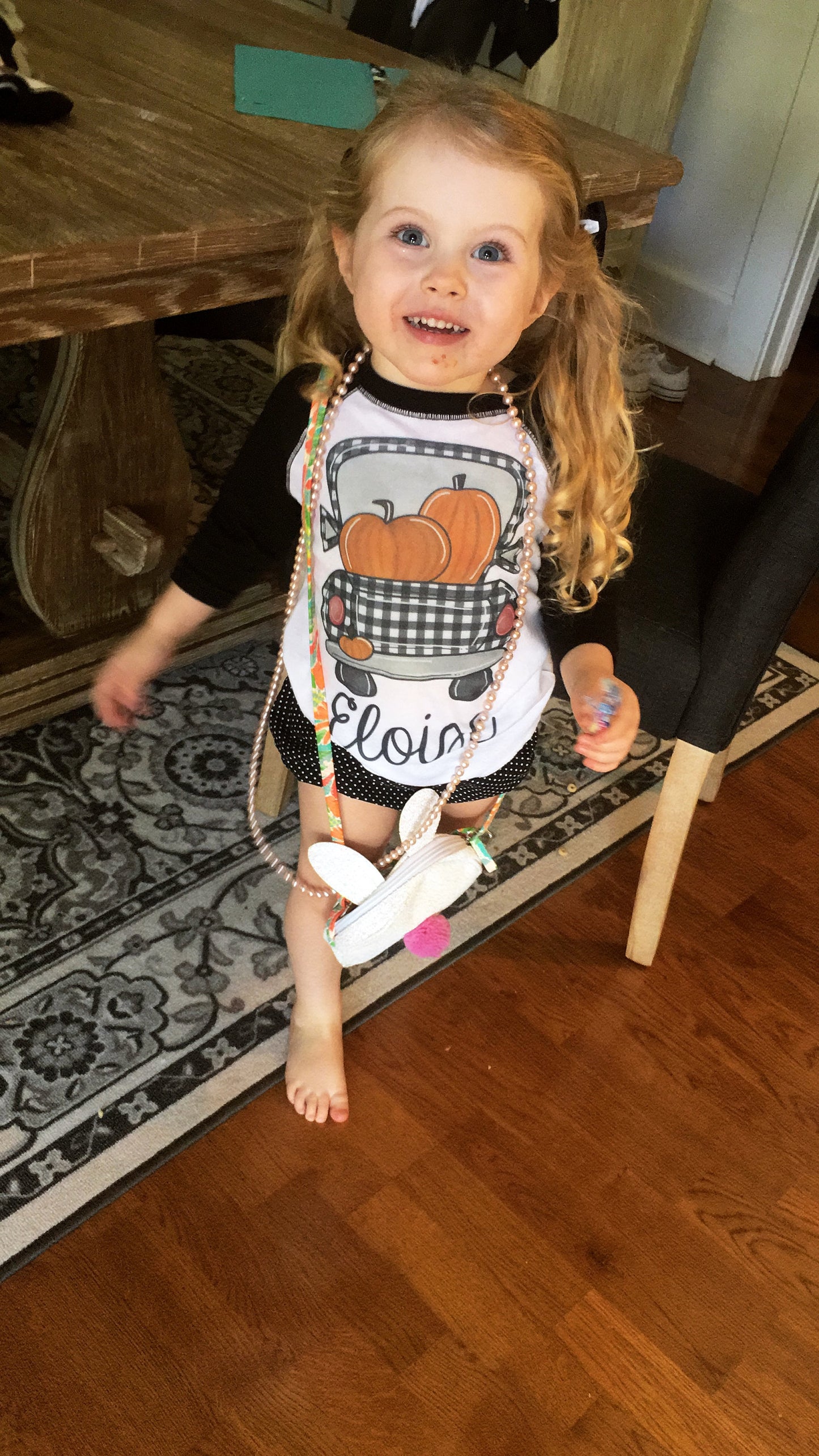 Gingham Pumpkin Truck Shirt