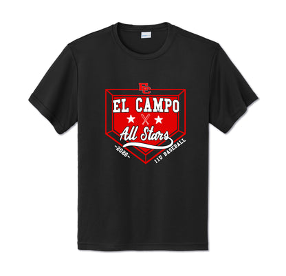 Youth Sport Tek Dry Fit Shirt 11U Boys Roster Tee