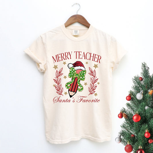 Merry Teacher Christmas Tee