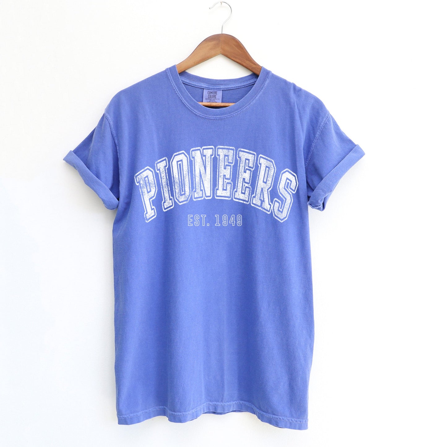 Pioneers varsity letter tee