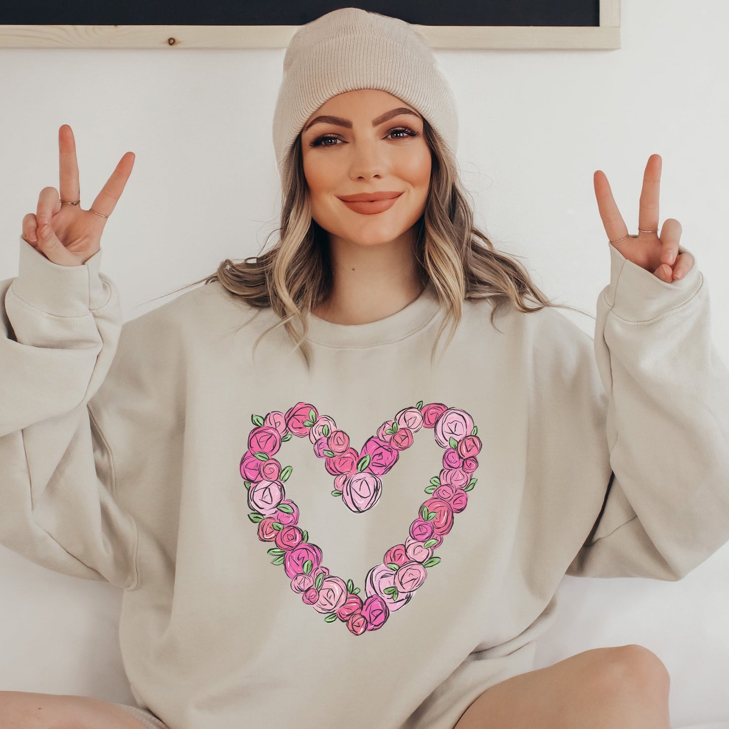 Floral Heart Sweatshirt