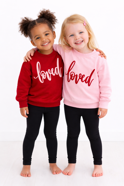 Loved Puff Print Sweatshirt