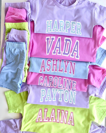 Personalized Girls Biker Short Set