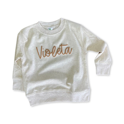 Beige puff pullover