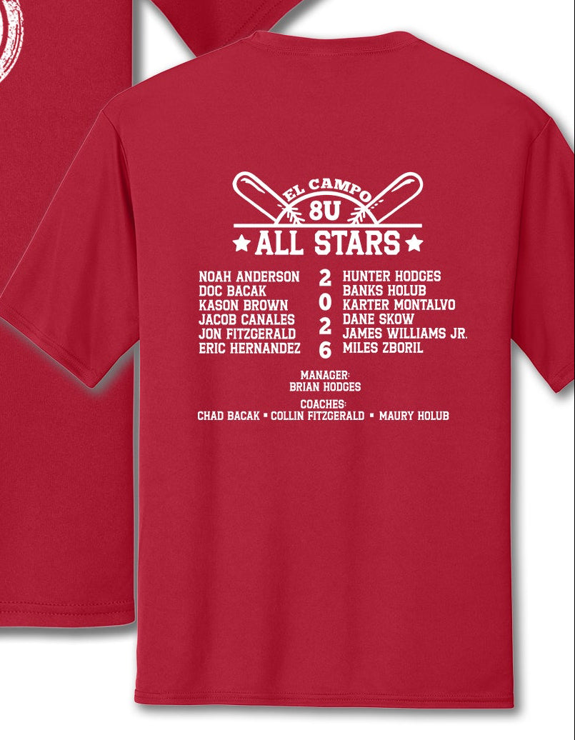 Toddler & Youth Cotton Roster Tee 8U Boys