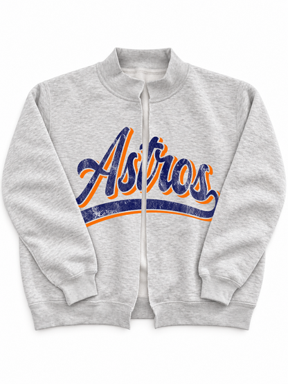 Custom Mock Neck Sweatshirt Cardigan
