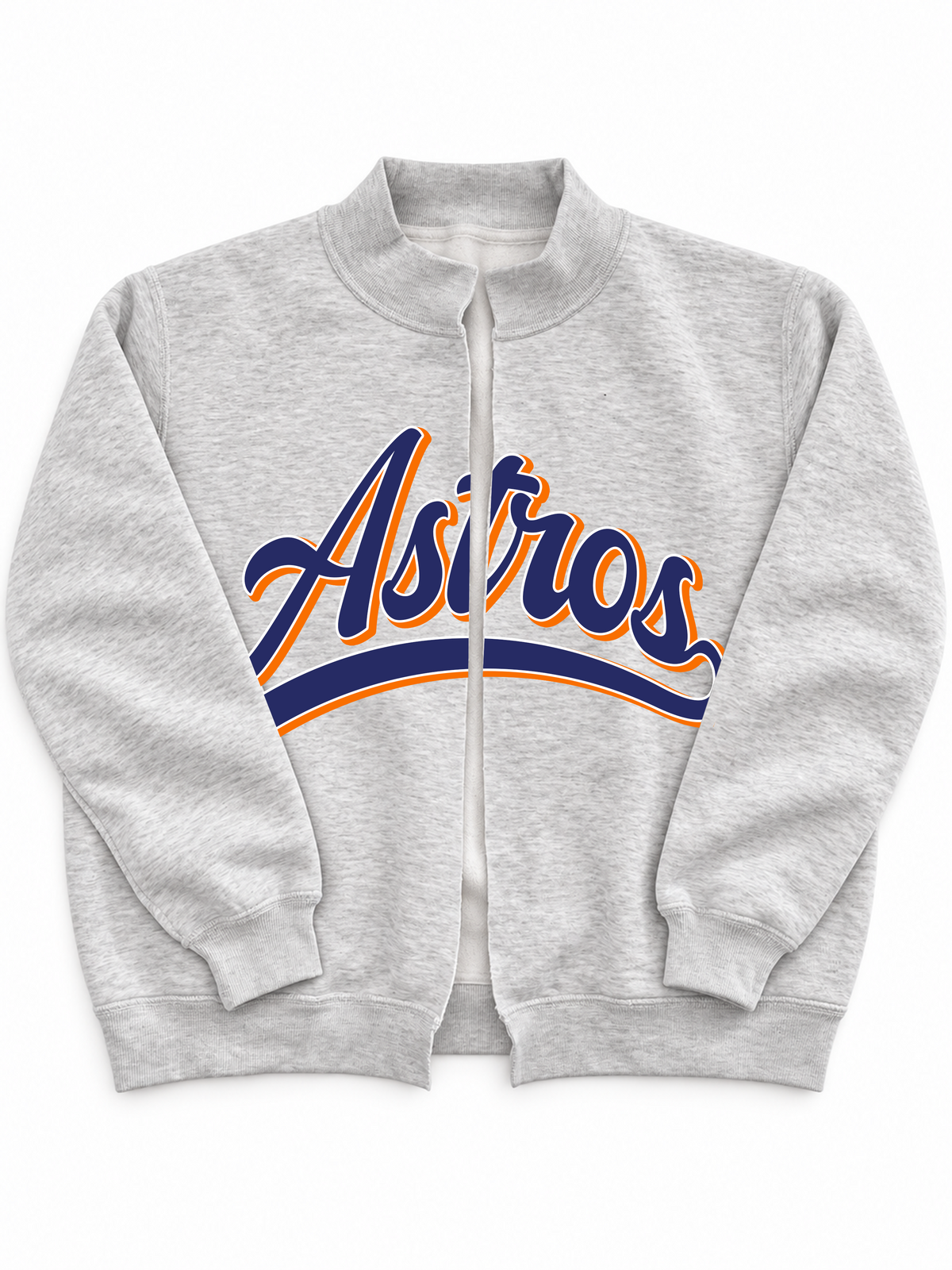 Custom Mock Neck Sweatshirt Cardigan