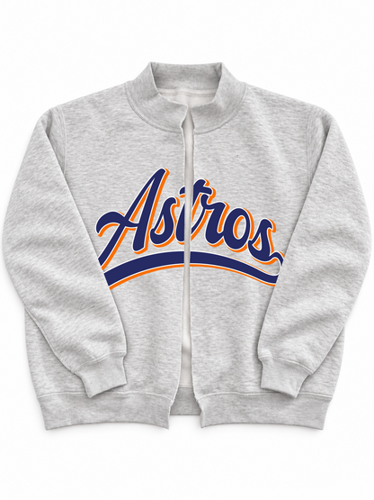 Custom Mock Neck Sweatshirt Cardigan
