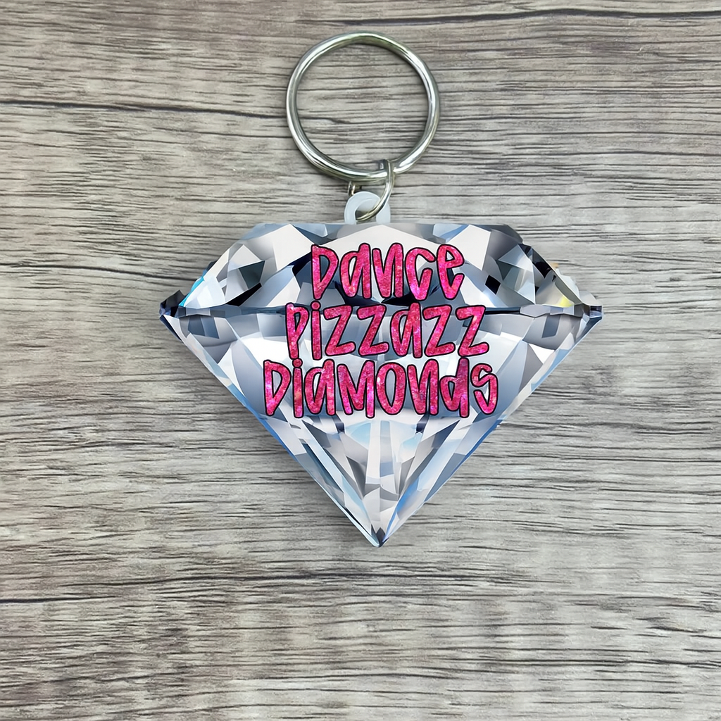 Personalized Diamonds Acrylic Bag Tag