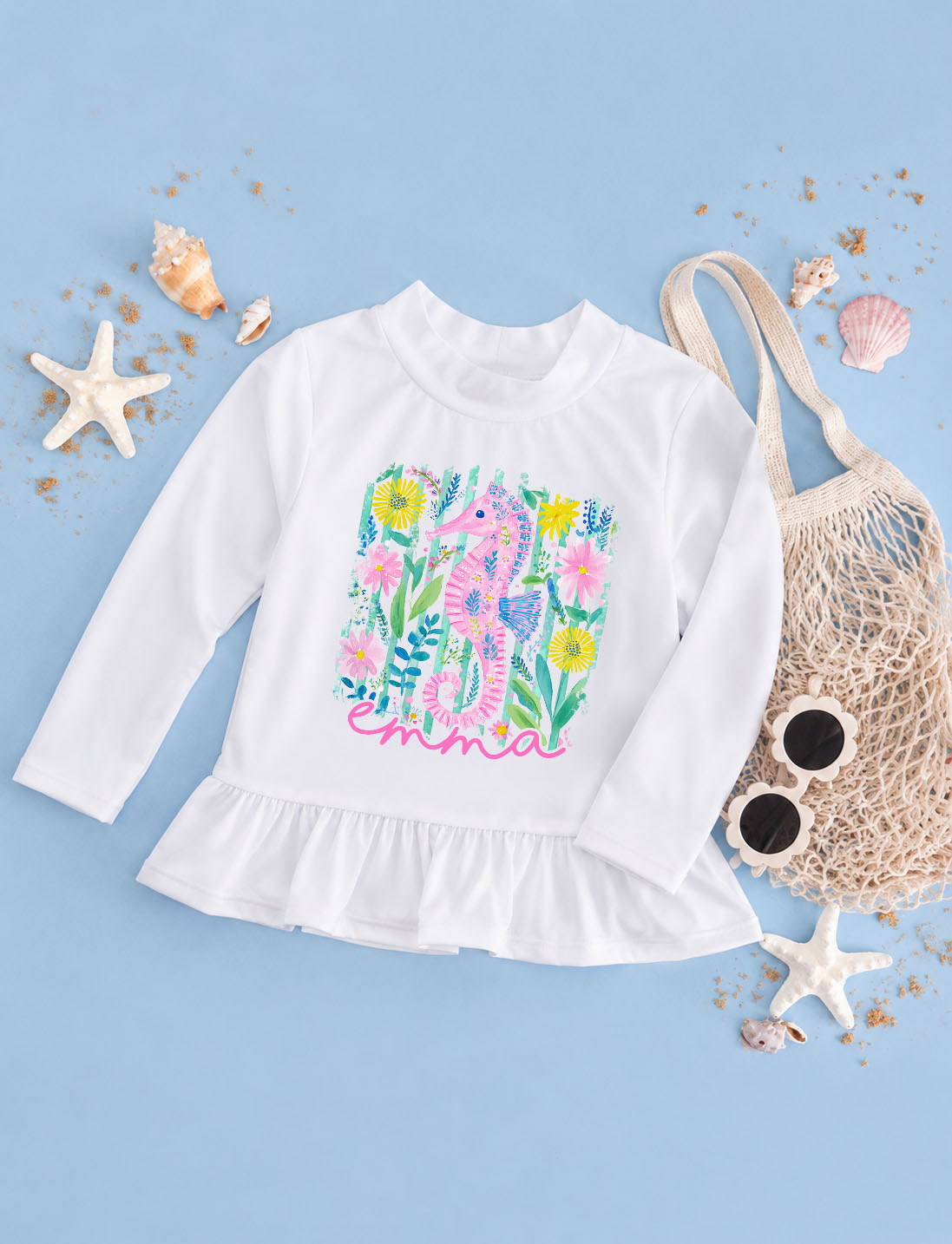 Coastal Aesthetic Rash Guard