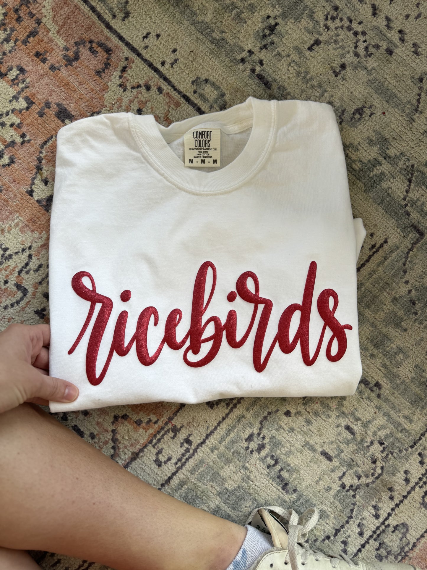 Custom Puff Glitter - Hand Lettered Team Spirit Tee