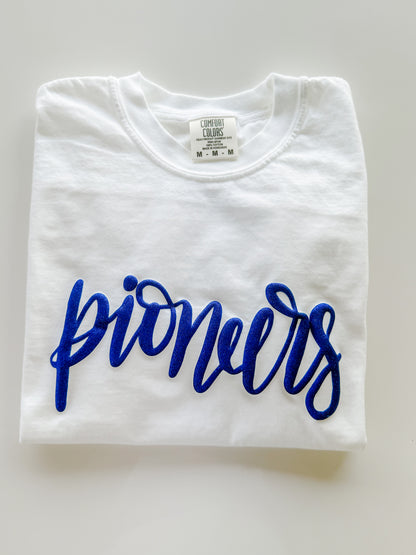 Custom Puff Glitter - Hand Lettered Team Spirit Tee