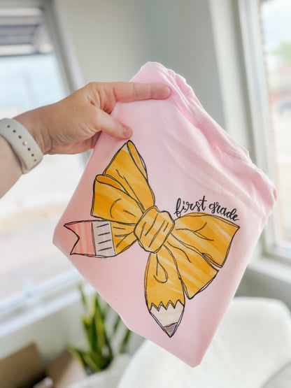 Custom Bow Grade Tee – Monogram + Grade
