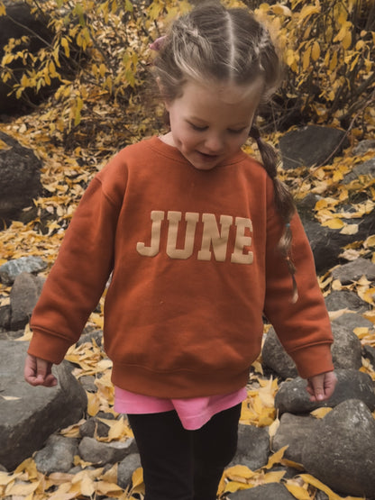 Custom Kids Puff Name Sweatshirt