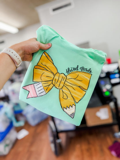 Custom Bow Grade Tee – Monogram + Grade