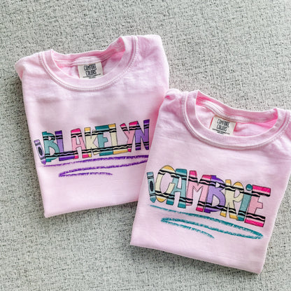 Crayon Name Tshirt