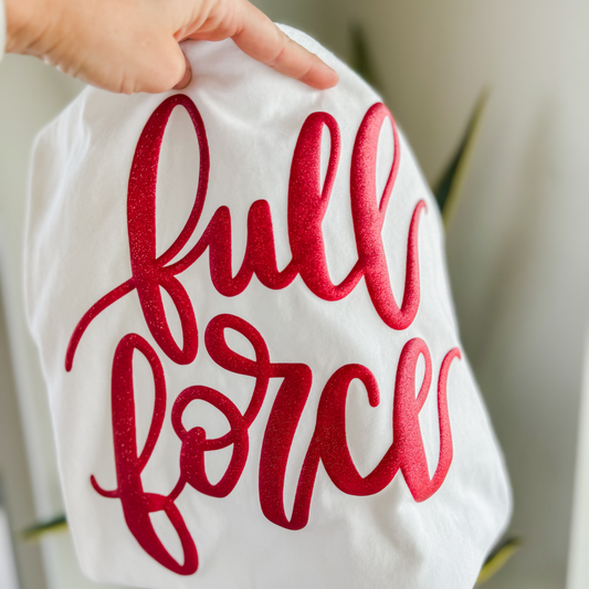 Full Force Hand Lettered Puff Glitter