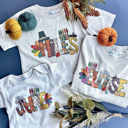 Personalized Thanksgiving Alpha Tee