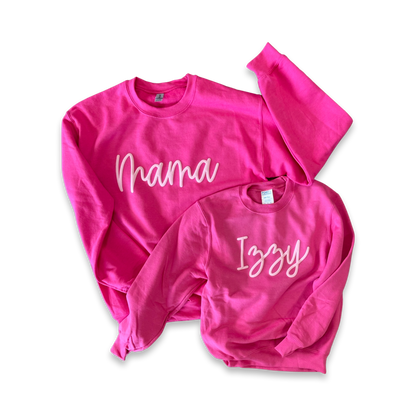 Adult Pink Puff Fleece Sweatshirt