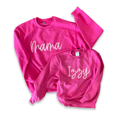Adult Pink Puff Fleece Sweatshirt