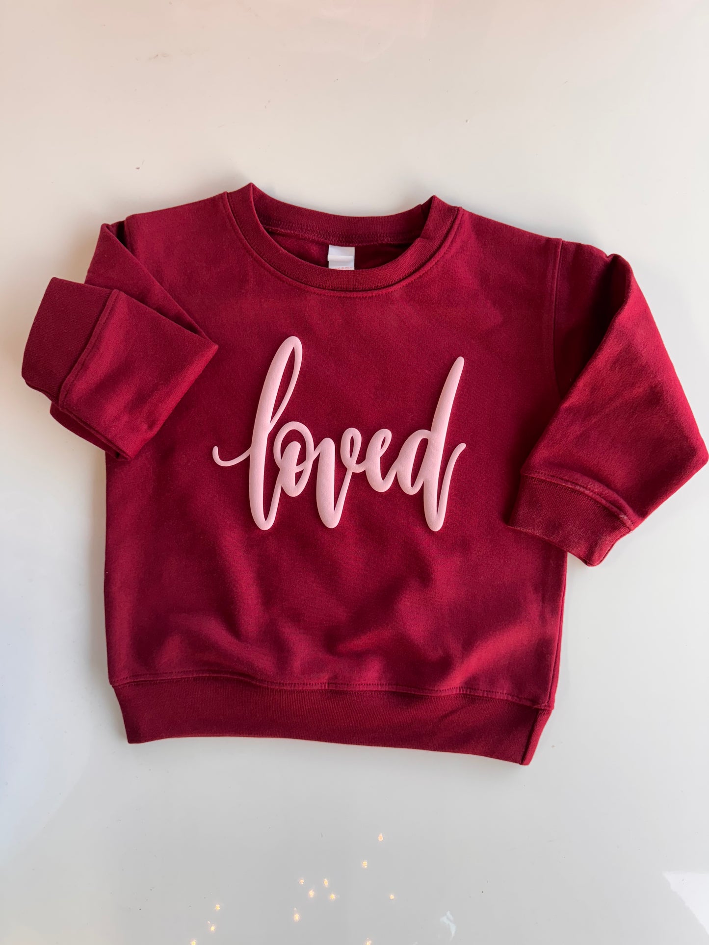 Loved Puff Print Sweatshirt