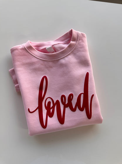 Loved Puff Print Sweatshirt