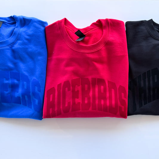 Tone-on-Tone Custom Varsity Letter Sweatshirt