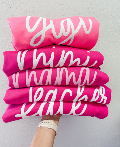 Adult Pink Puff Fleece Sweatshirt
