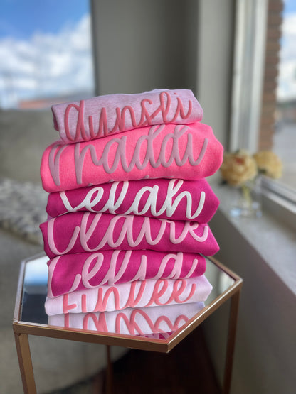 Adult Pink Puff Fleece Sweatshirt