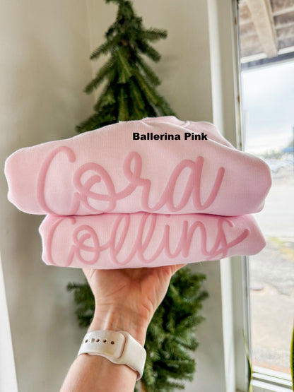 Girls Bubble Gum Pink Puff Fleece Sweatshirt