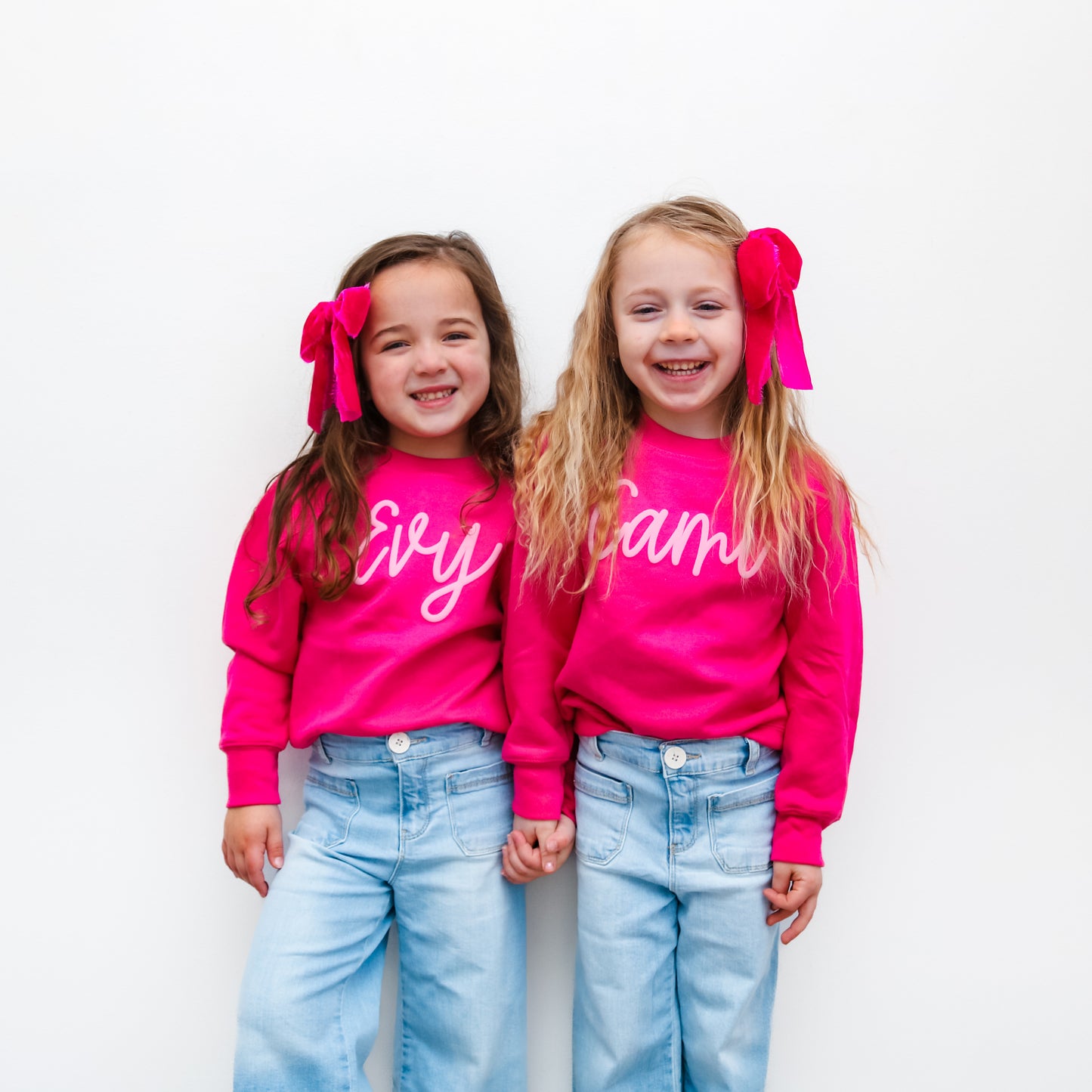 Girl's Personalized Puff Print Sweatshirt