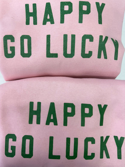 Happy Go Lucky Fleece Crewneck Sweatshirt