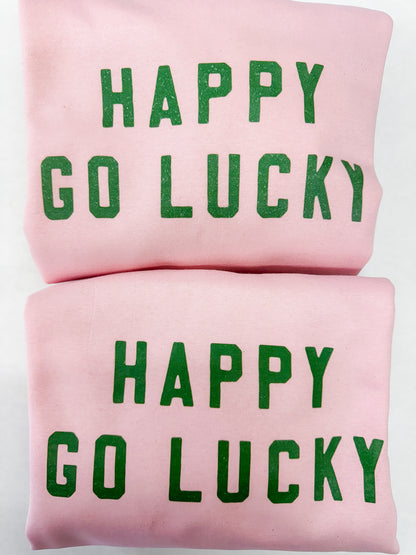 Happy Go Lucky Fleece Crewneck Sweatshirt