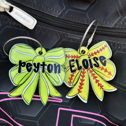 Personalized Bow Bag Tags