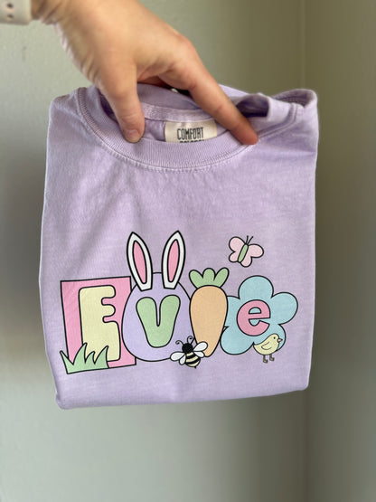 Retro Easter Alpha Name Tee