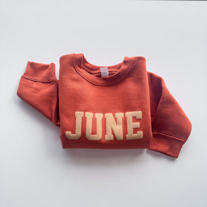 Custom Kids Puff Name Sweatshirt